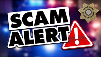 Scam alert! image showing sirens and sheriffs logo